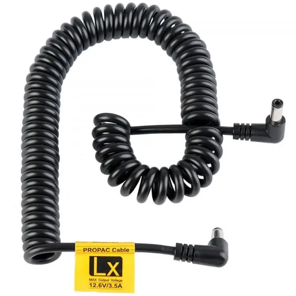 Cablu Alimentare Godox LX pentru Lămpi LED126, LED170, LED500, LED1000 la Power Pack PB-960, Spiralat, Negru Doar azi