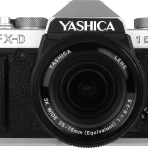 Expediere rapidă Cameră Foto Digitală Yashica FX-D 100 Digital Film Simulation, 12MP, Design Vintage, 5 Moduri Simulare Film, Full HD, Argintiu - Compactă și Stilată