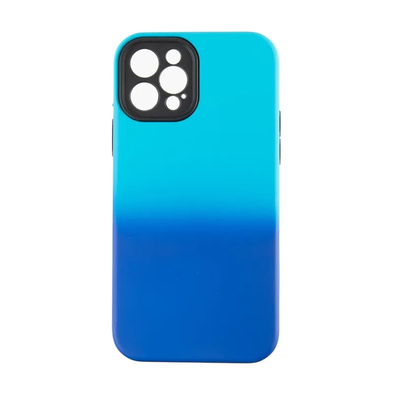 Premium Capac Protectie Spate Colectia Gradient Pentru iPhone 12 Pro Max - Albastru