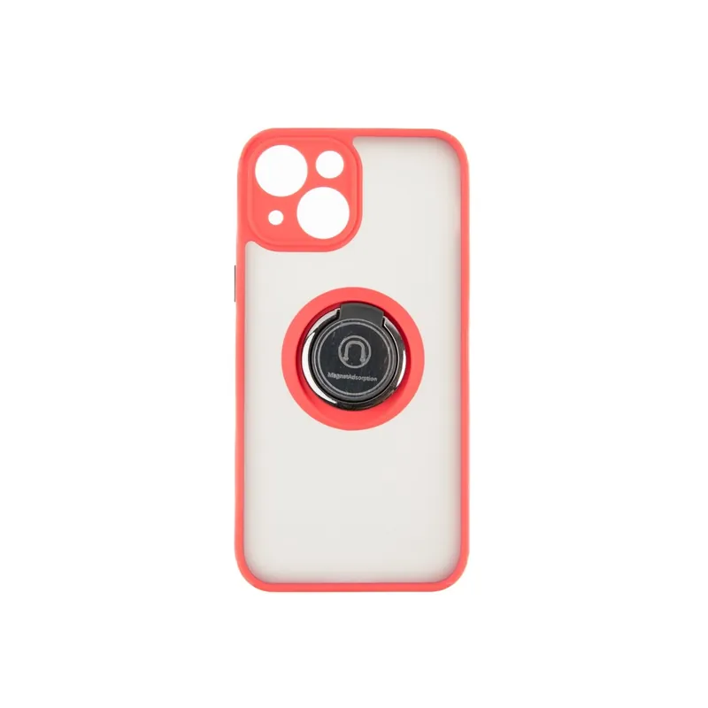 Preț redus Capac Protectie Spate Colectia Soft Shape With Ring Pentru iPhone 13 Mini - Rosu