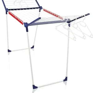 Uscator de podea solida Leifheit Pegasus 200 cu lungime de uscare de 20 m pentru 2 incarcaturi de rufe, uscator de rufe cu aripi pentru rufe lungi cu 4 suporturi pentru piese mici, sine de umeras si 5 umerase [Exclusiv ] Super ofertă